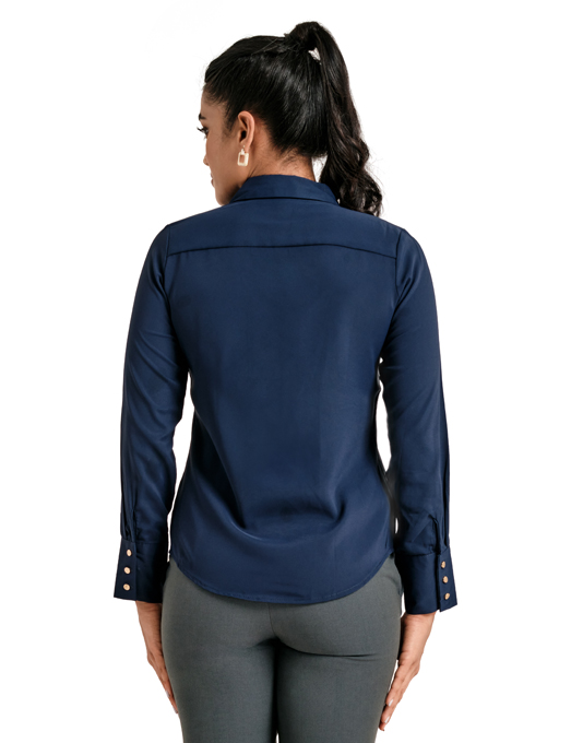 Classic Long Sleeve Round Collar Top main image 1