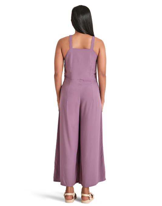 Floral Square Neck Sleeveless Jumpsuit main image 1