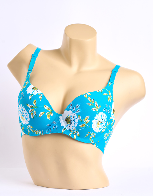Floral Bandage Zipper Push Up Women's Long Bustier Bralette main image 0