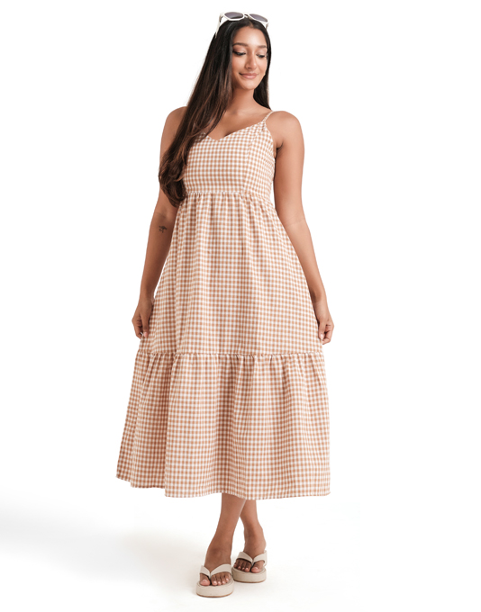 Plaid Sleeveless Dress