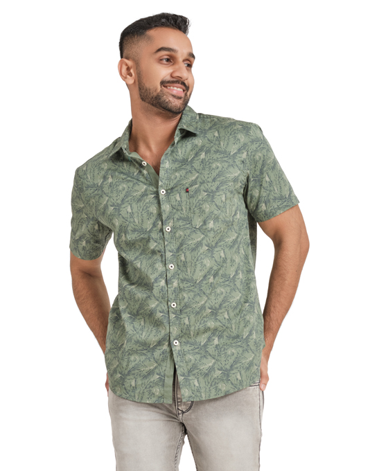 Men s Printed Short Sleeve Shirt Online Shopping