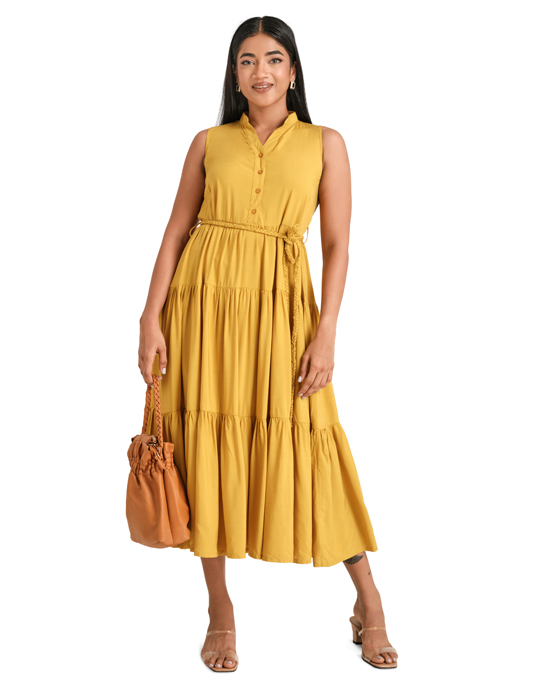 Syah Pret Western Suit Fringe Dress Maxi Dress