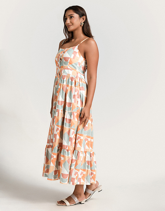 Sleeveless Dress in Orange