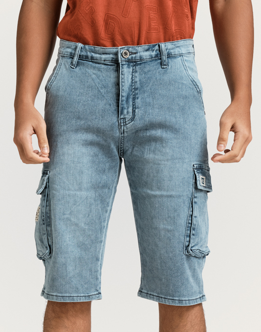 Mens LA Blue Moto Denim Short main image 0